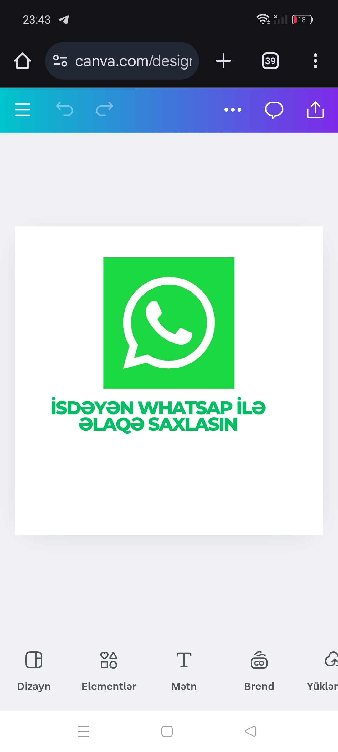 MƏNİMLƏ ƏLAQƏ SAXLAMAQ İSDƏYƏN AŞAĞİDAKİ WHATSAPP NÖMRƏSİ