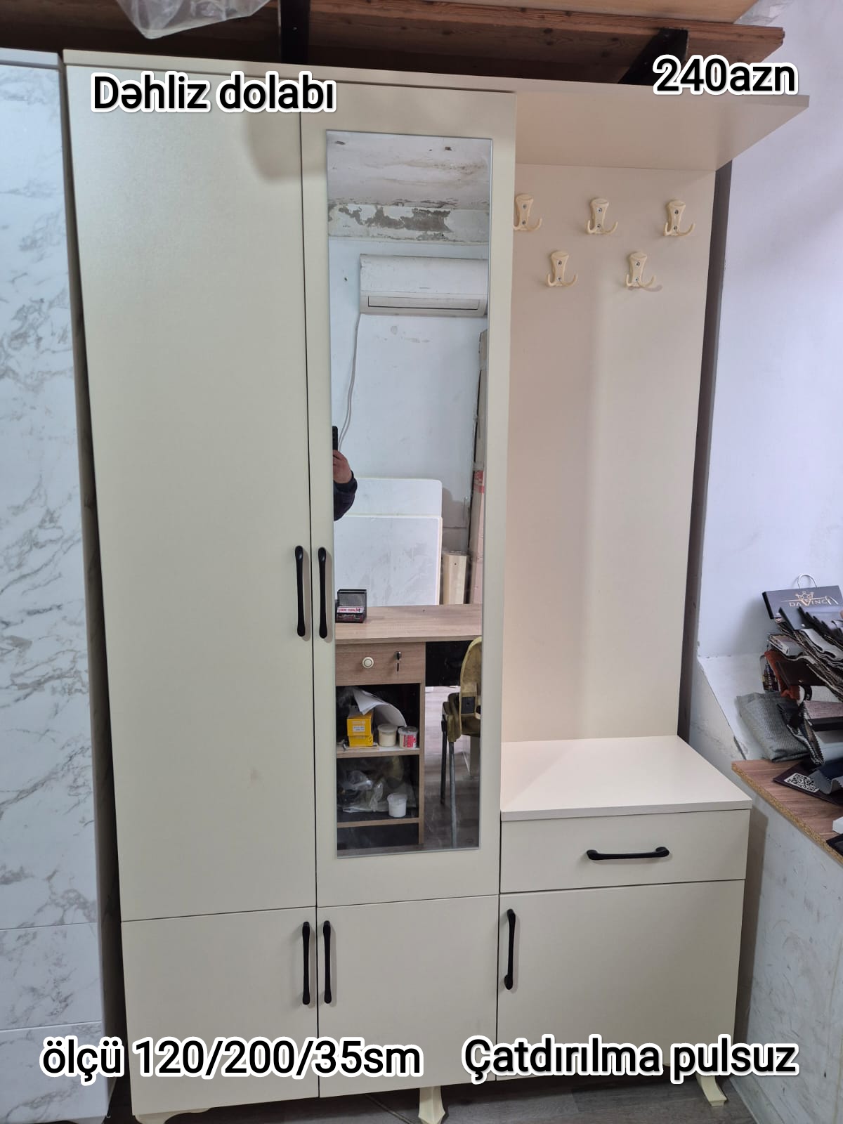 Dəhliz dolabı Hazır əldə var Təhvil gün ərzində Ölçü